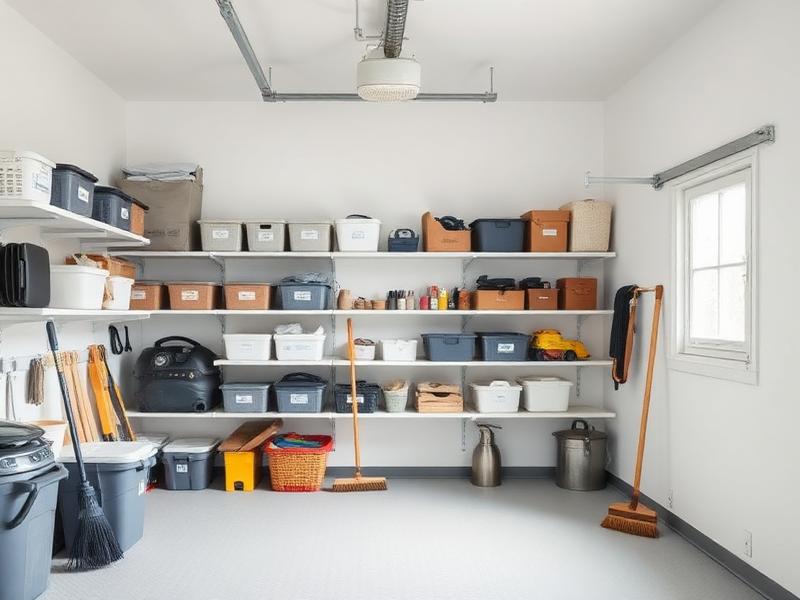 Rent och organiserat garage med smart förvaring